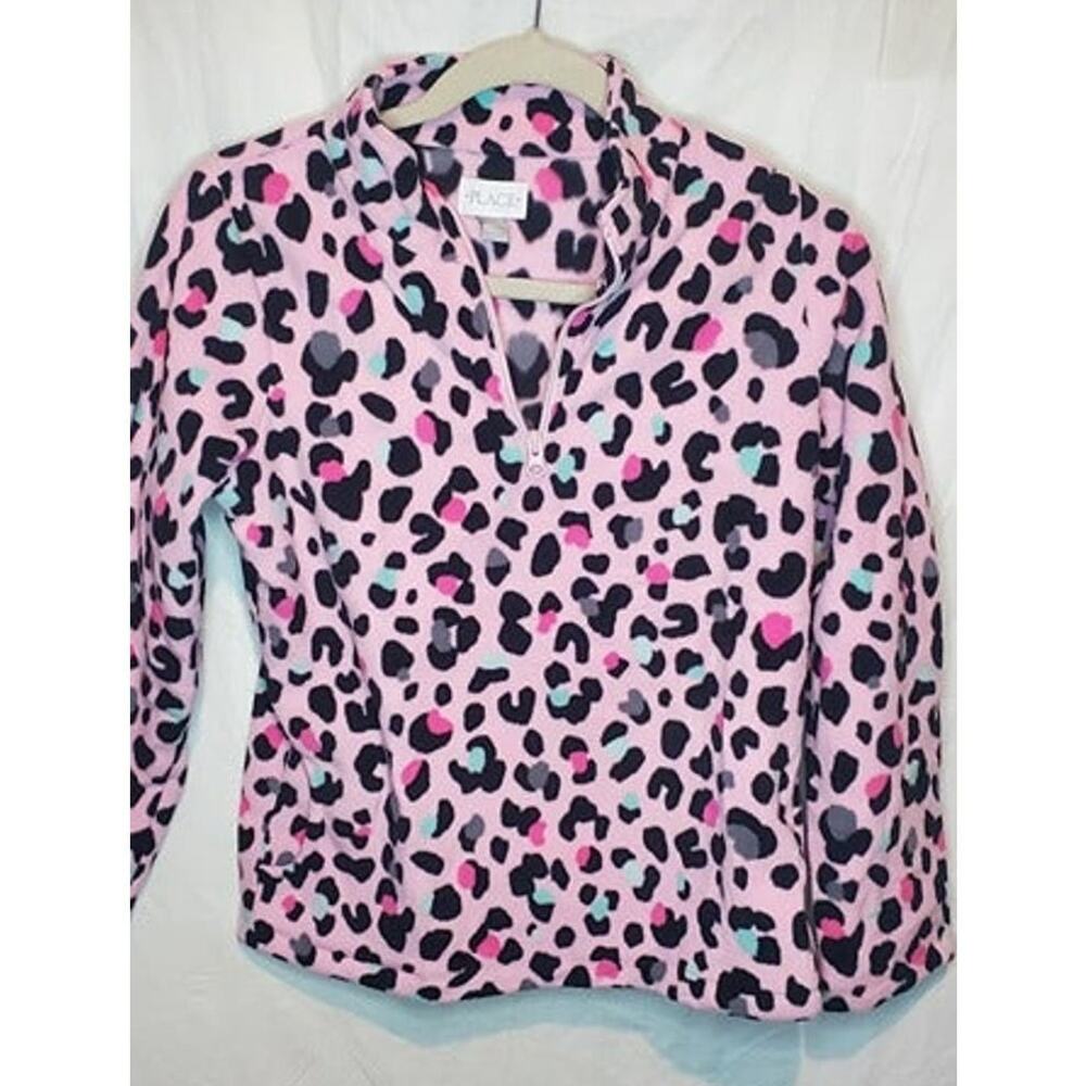 Girls Pink Leopard Long Sleeve Sweater Size XL 16 by The Childrens Place